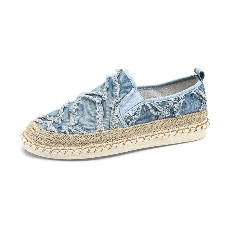 Summer Cloth Shoes Men Classic Slip On Causal Shoes Men Espadrilles Canvas Flats Men Loafers Comfortable Driving Shoes Male