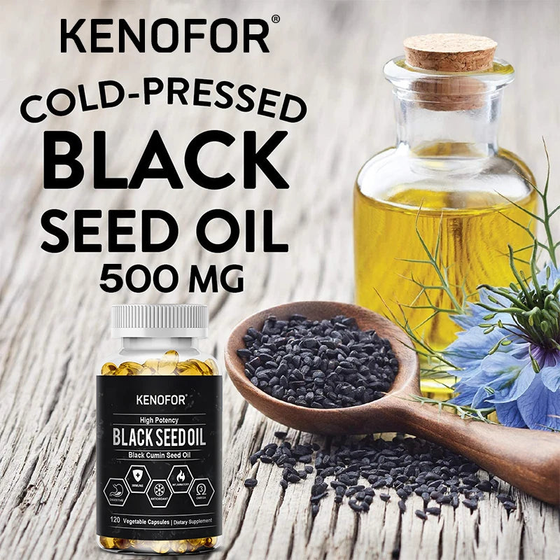 Black Cumin Seed Oil - Organic Black Cumin Seed Oil, with antioxidant and anti-inflammatory properties, digestive health