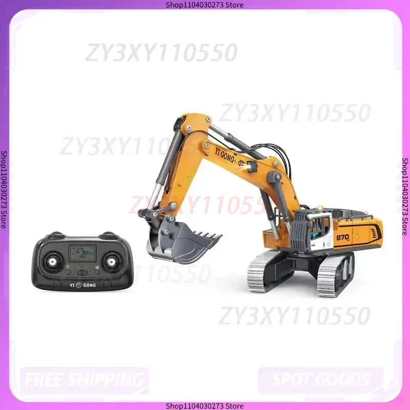 YIGONG Excavator RC 2025 1:50 Scale Remote Control Engineering Vehicle Toy Model with Foot Track Pusher Feature for Kids Gift