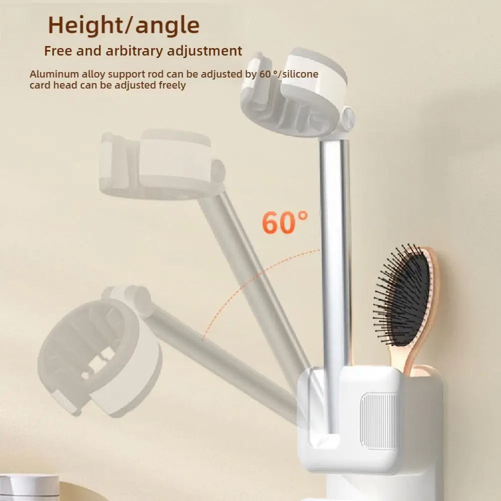 Hairdryer Stand Hairdryer Holder Wall Mount Rotating Hair Dryer Rack Punch-Free 2025 Hair Styling Tools Organizer For Bathroom
