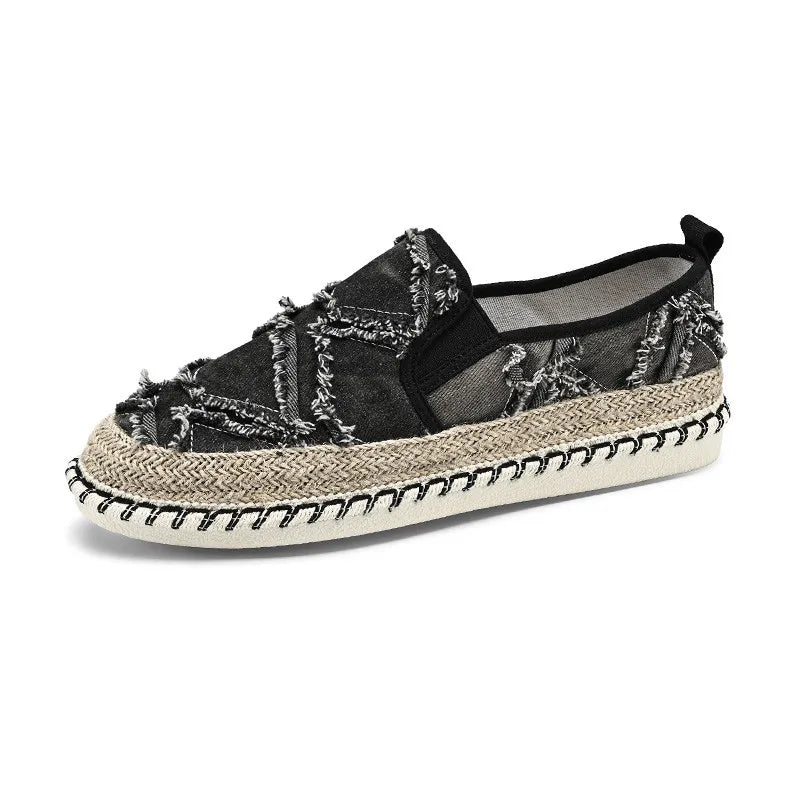 Summer Cloth Shoes Men Classic Slip On Causal Shoes Men Espadrilles Canvas Flats Men Loafers Comfortable Driving Shoes Male