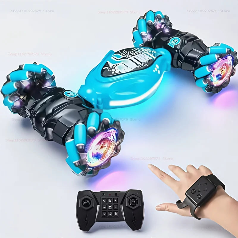 4WD Stunt Drift Car LED Electric Cars 2.4G Gesture Induction Deformation Twist Remote Controlled Car Electronic Kids Toys Gifts