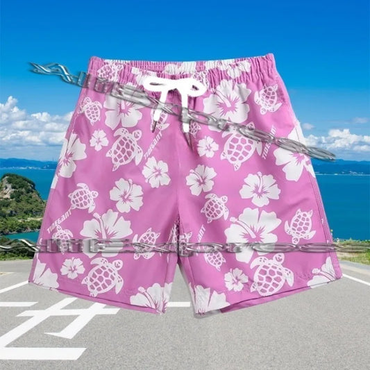 Summer Men Fashion Shorts Vintage Floral Printing Clothing Boys Kids Casual Hawaii Vacation Shorts Male Stylish Beach Shorts