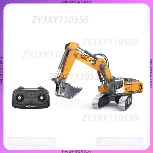 YIGONG Excavator RC 2025 1:50 Scale Remote Control Engineering Vehicle Toy Model with Foot Track Pusher Feature for Kids Gift