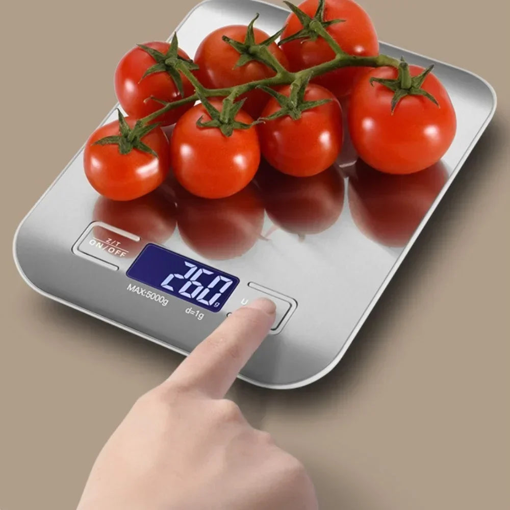 10kgX1g Multifunctional Stainless Steel Kitchen Scale with LCD Display for Home Baking and Cooking Food Scale Digital Food Scale