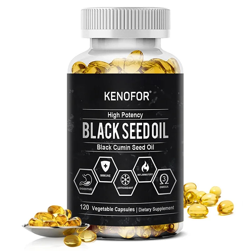 Black Cumin Seed Oil - Organic Black Cumin Seed Oil, with antioxidant and anti-inflammatory properties, digestive health