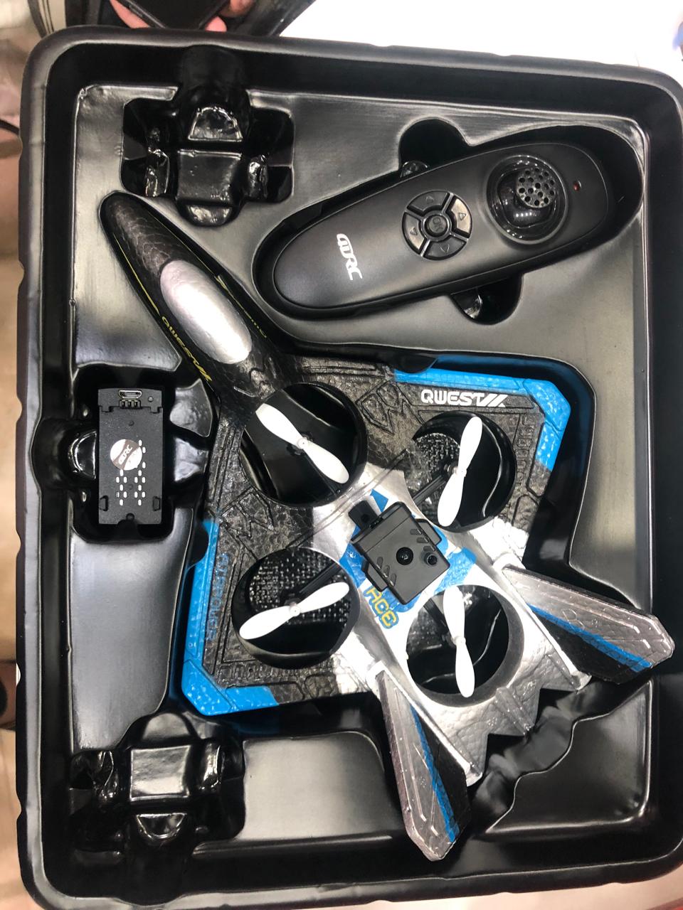 New Air Power Qwest 2 ( 4D - V31 ) 4 axis UAV Stunt Remote Control Foam Fighter Airplane Toy Drone With Camera, Sensor & Light